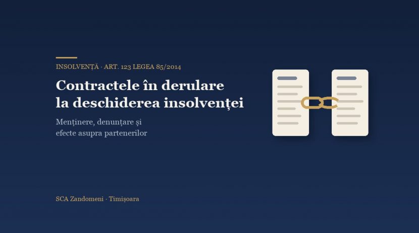 Contracte în derulare insolvență: menținerea și denunțarea contractelor de locațiune, leasing, furnizare și antrepriză - SCA Zandomeni