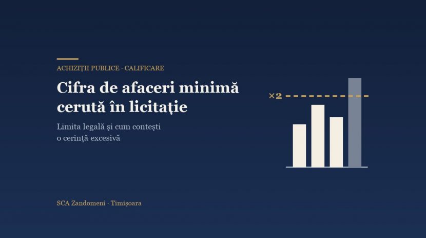 Cifra de afaceri minimă cerută în licitație: limita legală și contestarea unei cerințe excesive - SCA Zandomeni