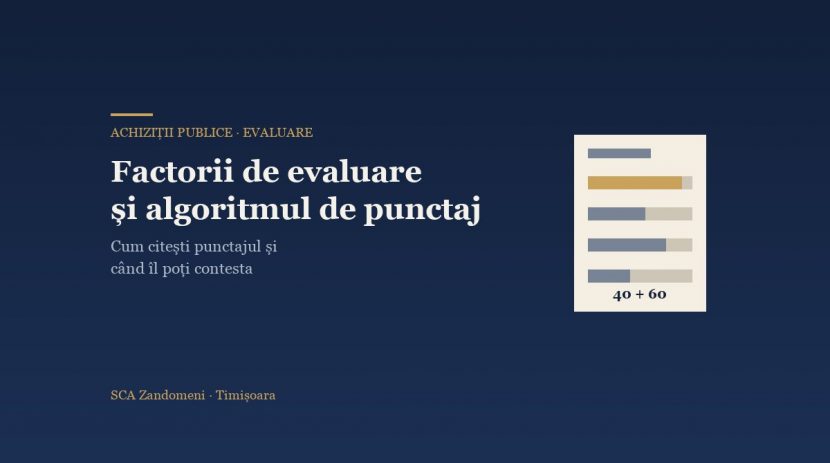Factorii de evaluare a ofertelor și algoritmul de punctaj - SCA Zandomeni