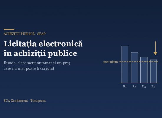 Licitația electronică în achiziții publice: cum se desfășoară și ce nu mai poți corecta după ea - SCA Zandomeni