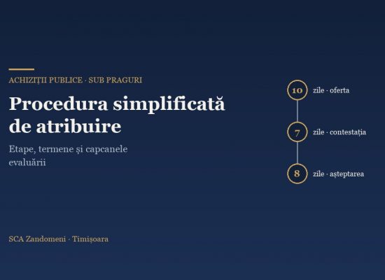 Procedura simplificată de atribuire: etape, termene și capcanele evaluării - SCA Zandomeni