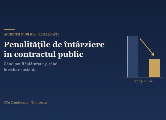 Penalitățile de întârziere în contractul de achiziție publică: când pot fi înlăturate și când le reduce instanța - SCA Zandomeni